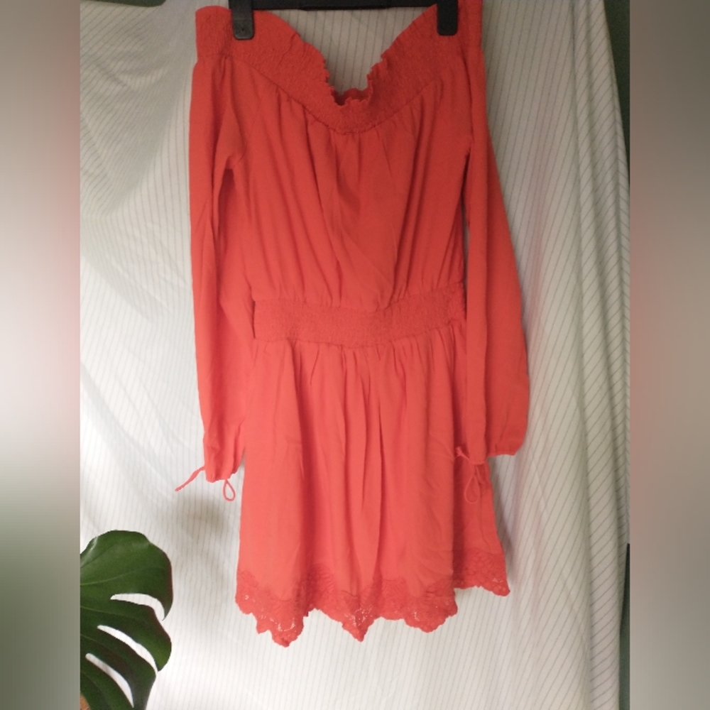 Women's Abercrombie & Fitch Coral off-the-shoulder dress - Picture 12 of 14